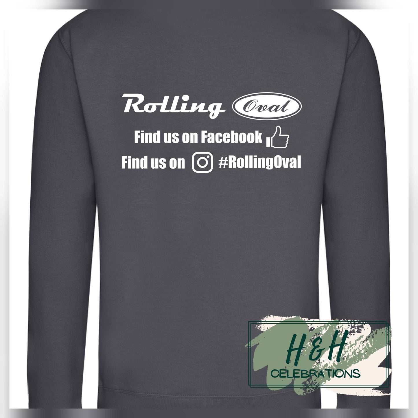 Rolling Oval Sweatshirt For Adults - Steel Grey