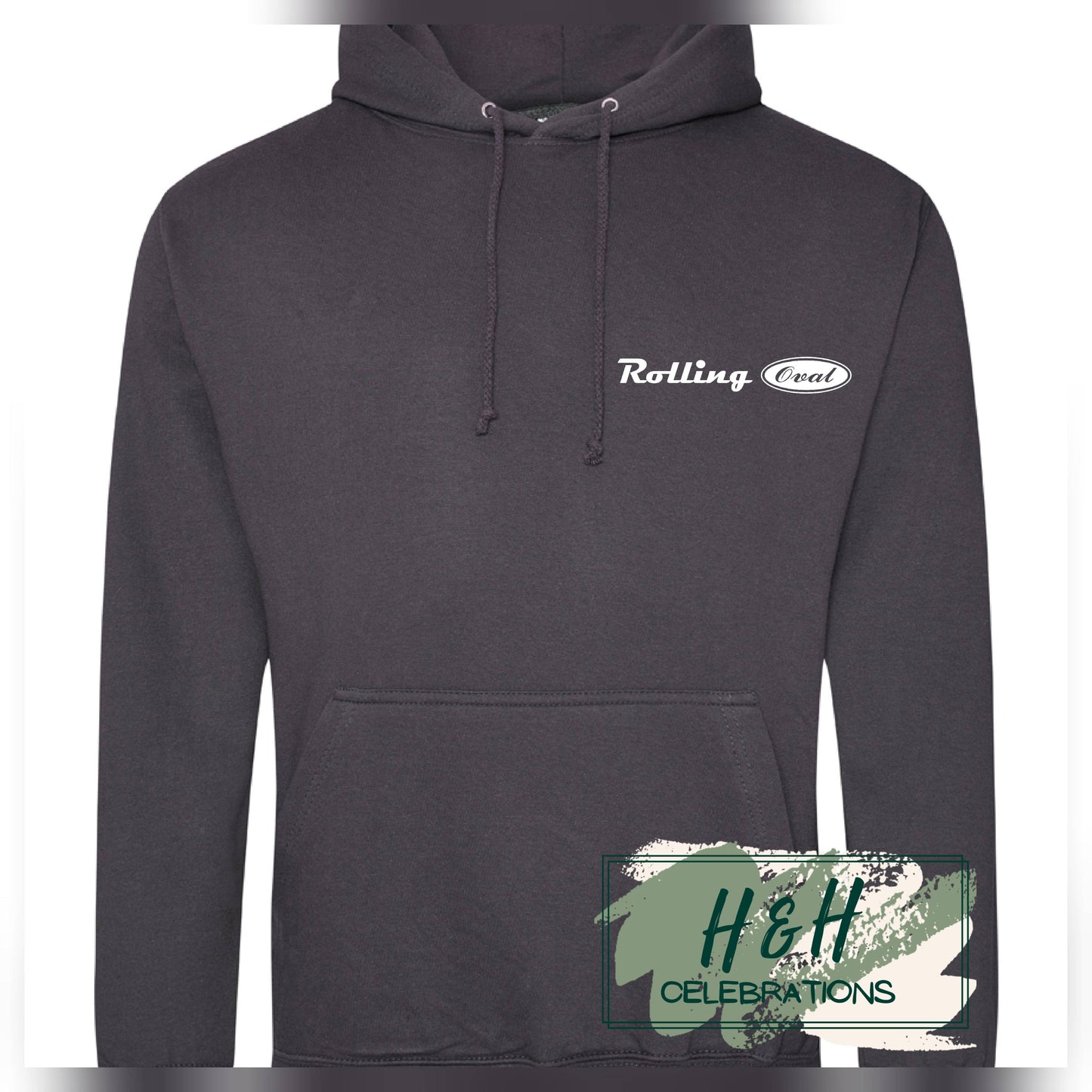 Rolling Oval Hoodie For Adults - Storm Grey