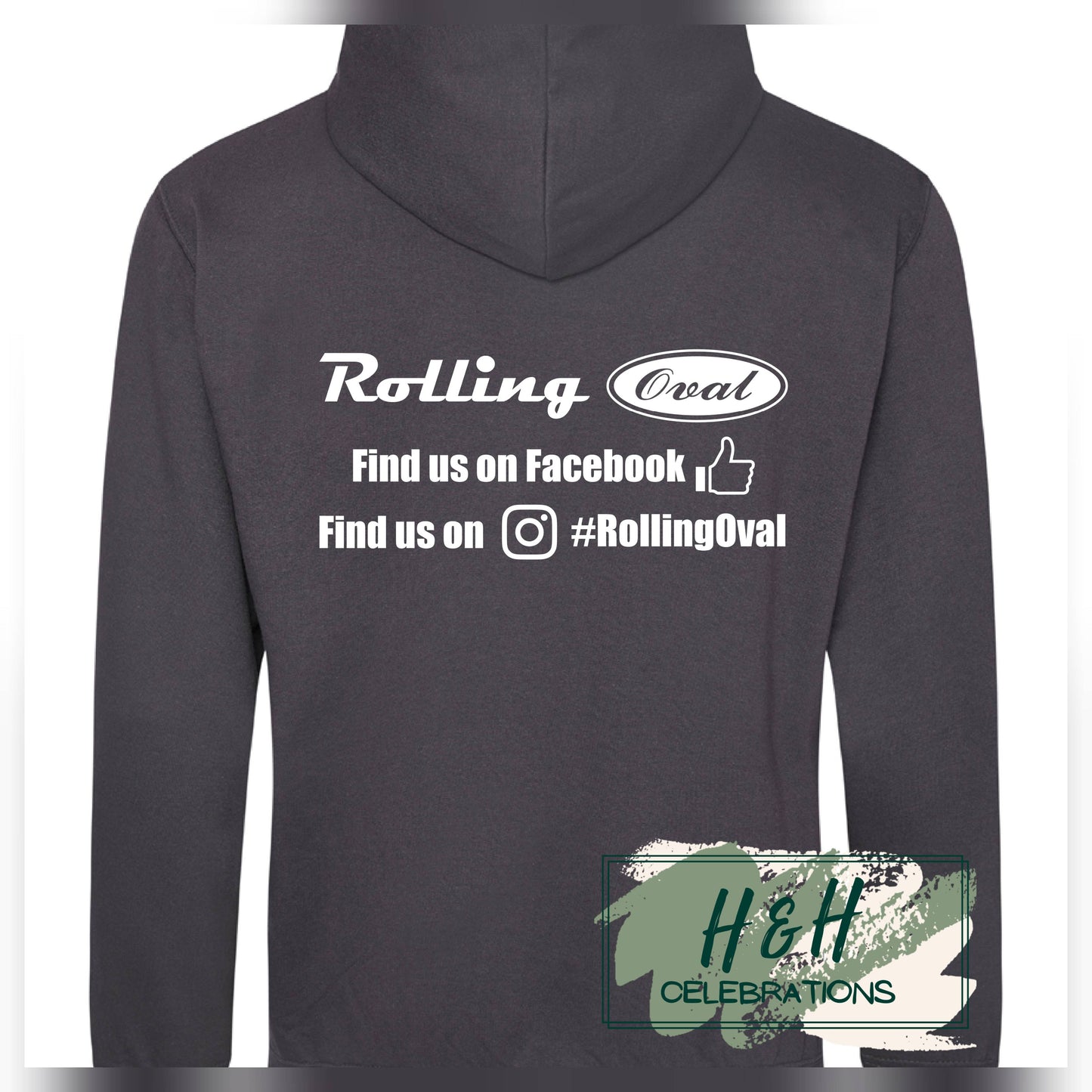 Rolling Oval Hoodie For Adults - Storm Grey
