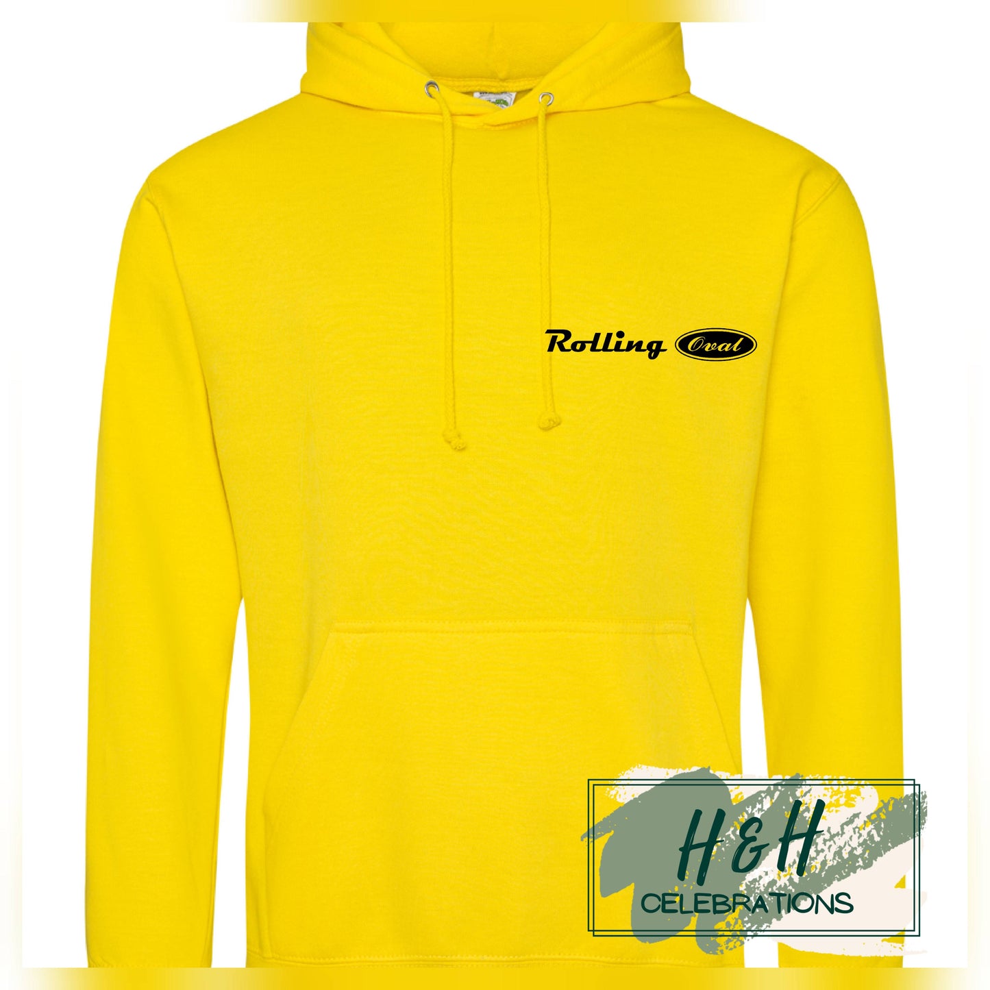 Rolling Oval Hoodie For Adults - Sun Yellow