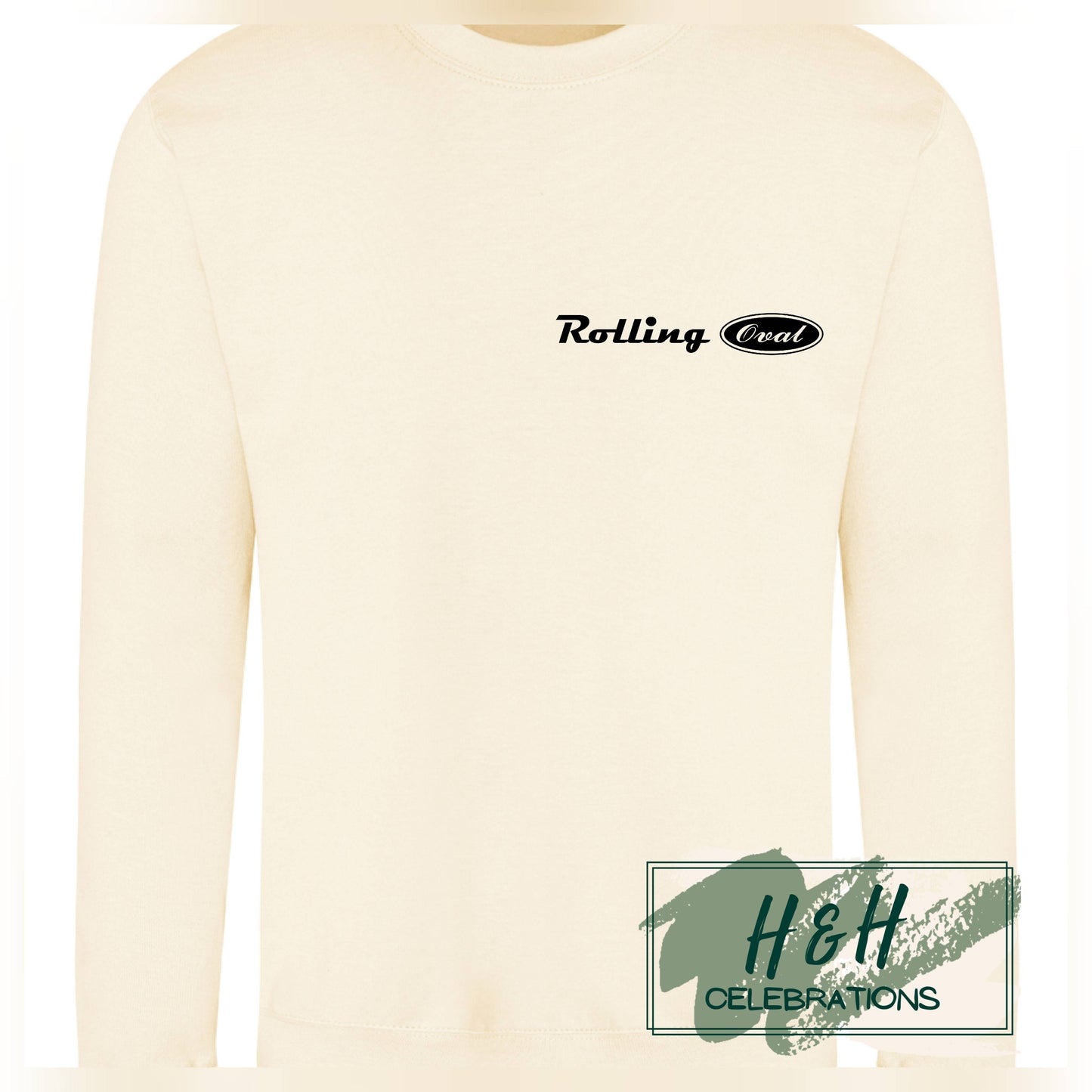 Rolling Oval Sweatshirt For Adults - Vanilla Milkshake