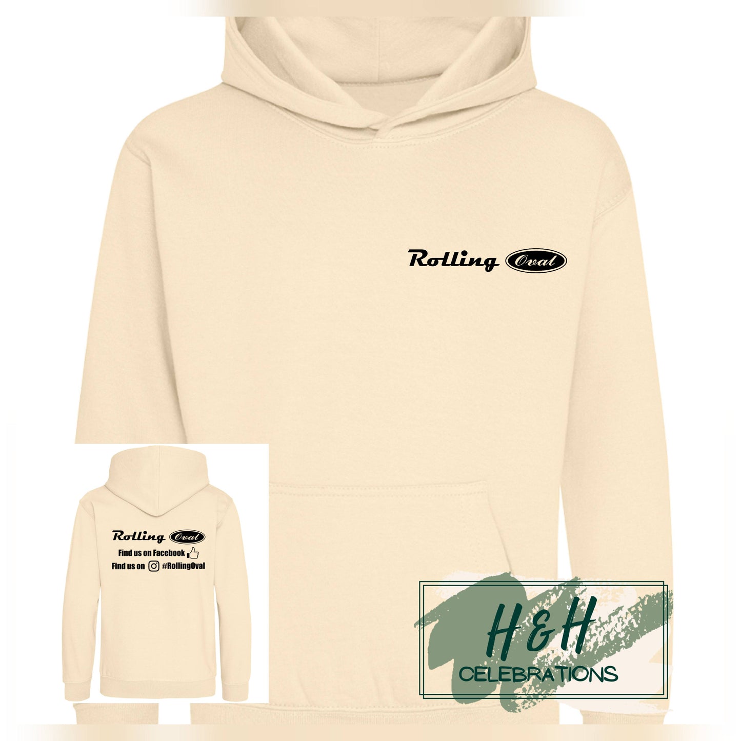 Rolling Oval Hoodie For Kids - Vanilla Milkshake