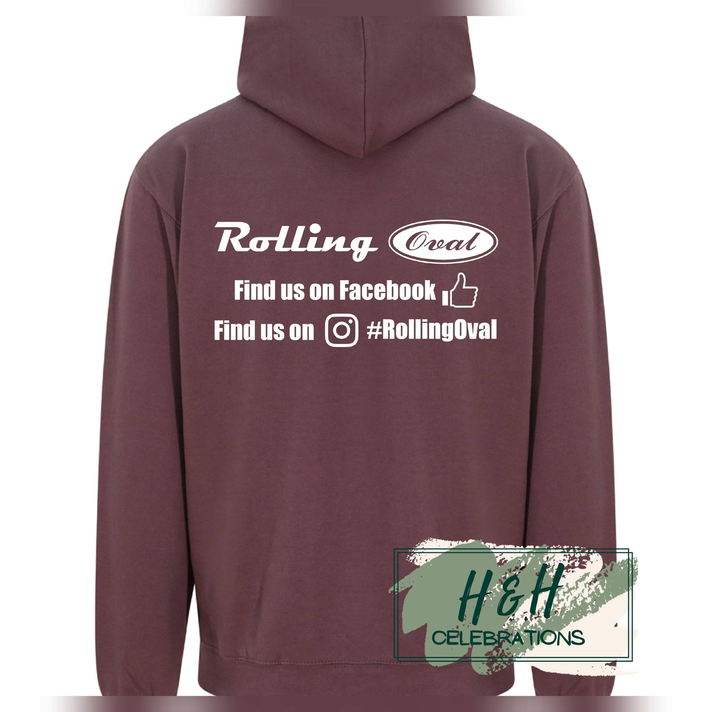 Rolling Oval Hoodie For Adults - Wild Mulberry