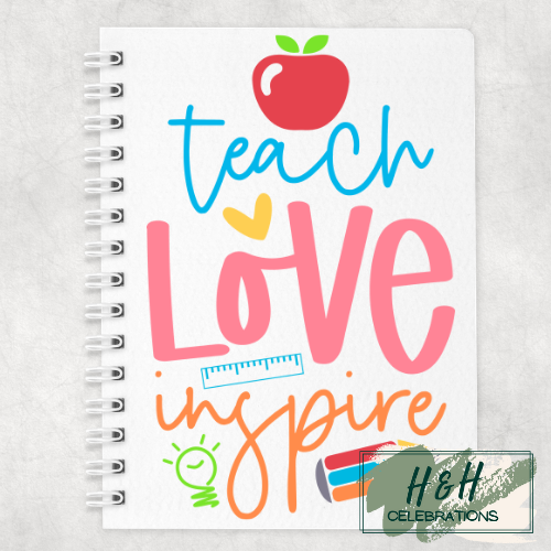 Teach Love Inspire A5 Lined Notepad