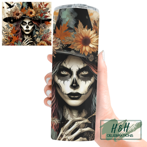 Autumnal Witch 20oz Skinny Tumbler