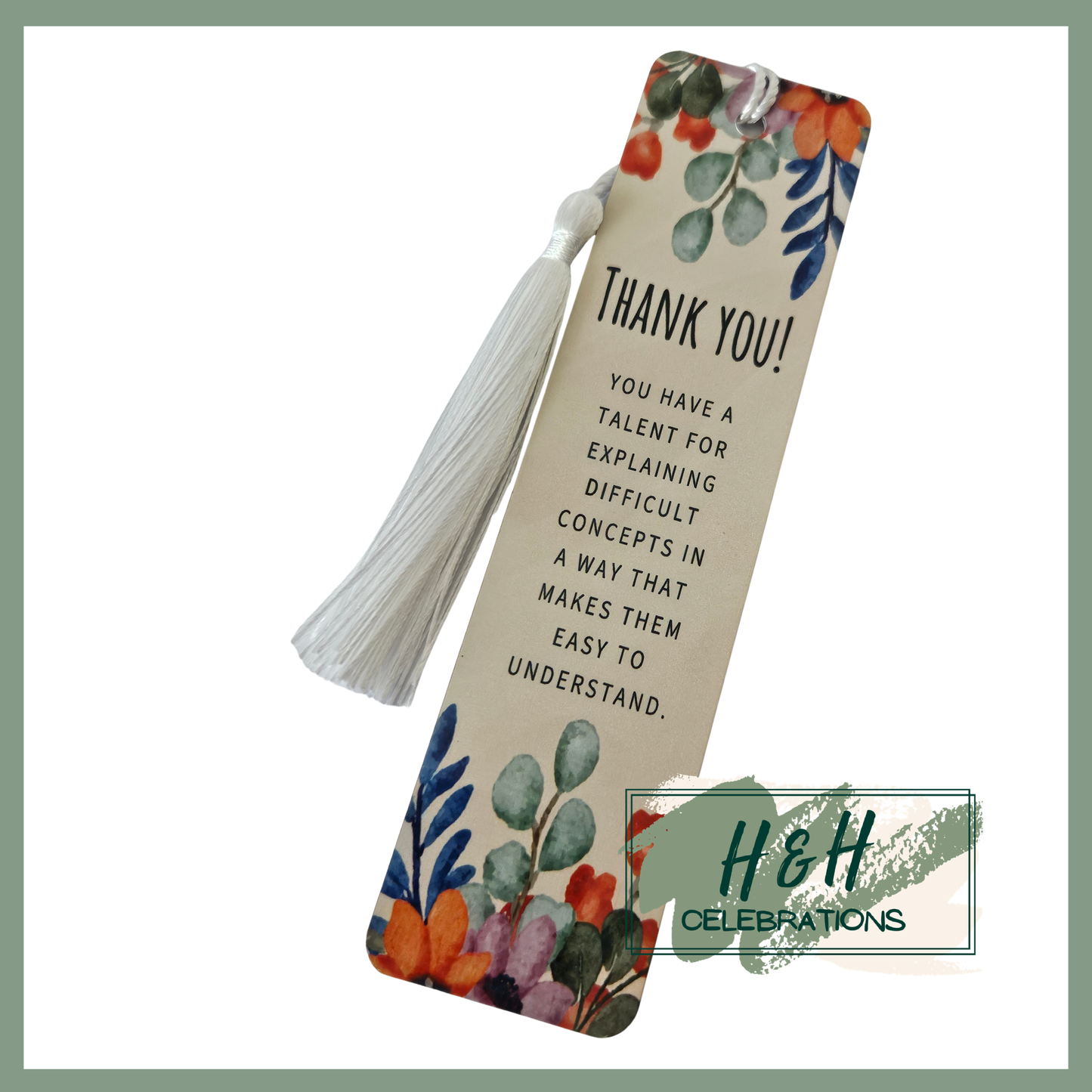 Thank You! You Have A Talent Bookmark