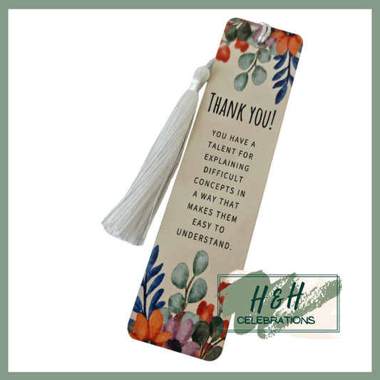 Thank You! You Have A Talent Bookmark
