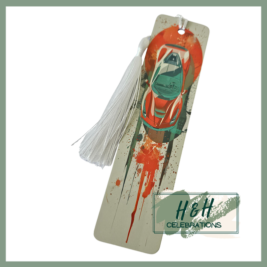 Red Fast Car Bookmark