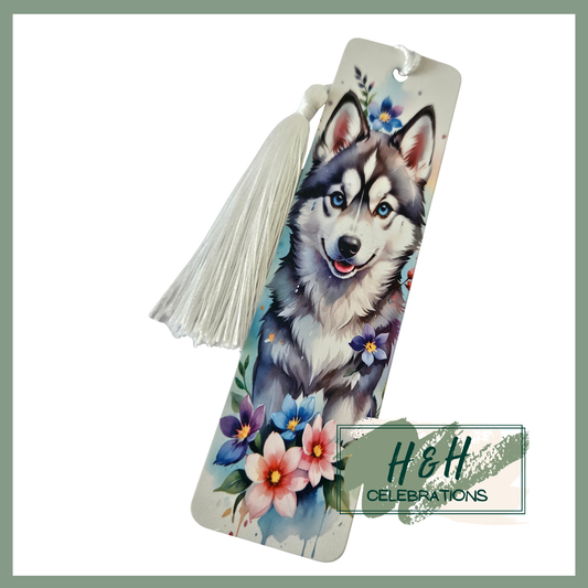 Puppy & Flowers Bookmark
