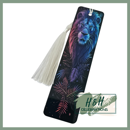 Neon Lion Bookmark