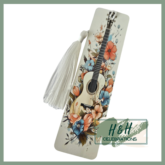 Floral Guitar Bookmark