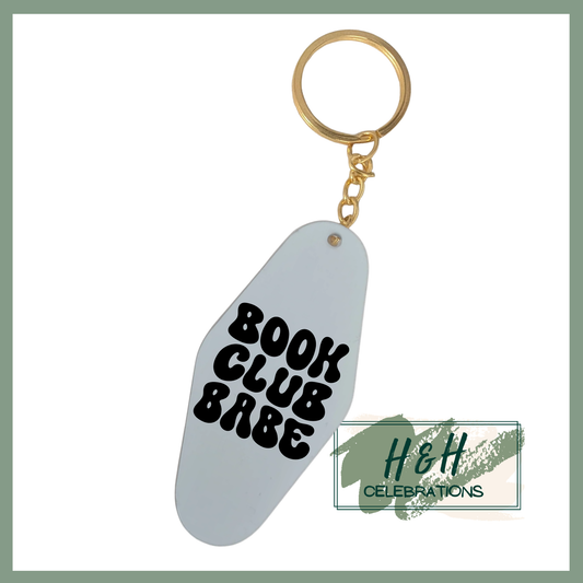 Book Club Babe Motel/Hotel Keyring