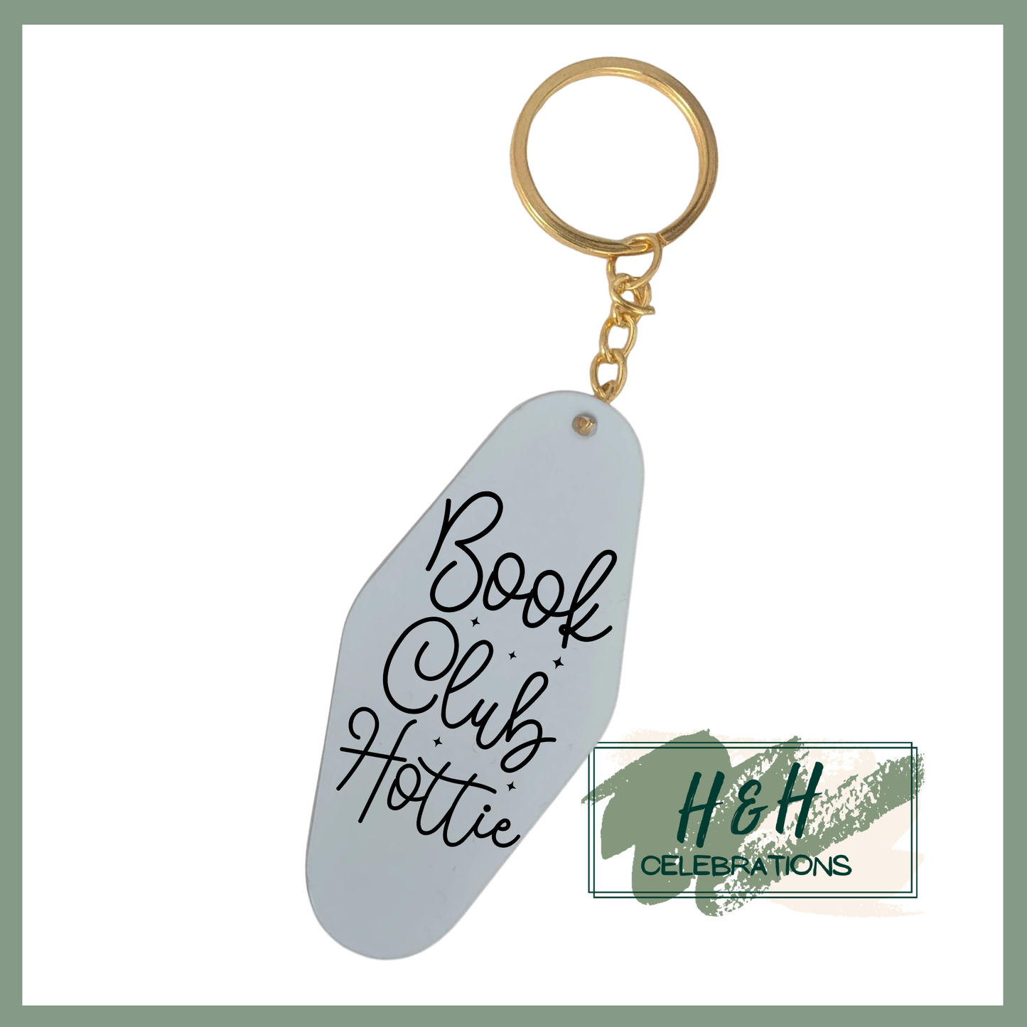 Book Club Hottie Motel/Hotel Keyring