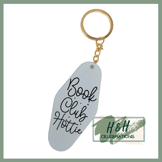 Book Club Hottie Motel/Hotel Keyring