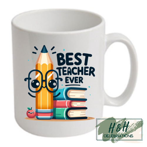 Best Teacher Ever Smart Pencil Ceramic Mug