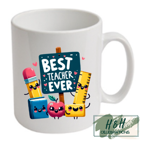 Best Teacher Ever Stationery Ceramic Mug