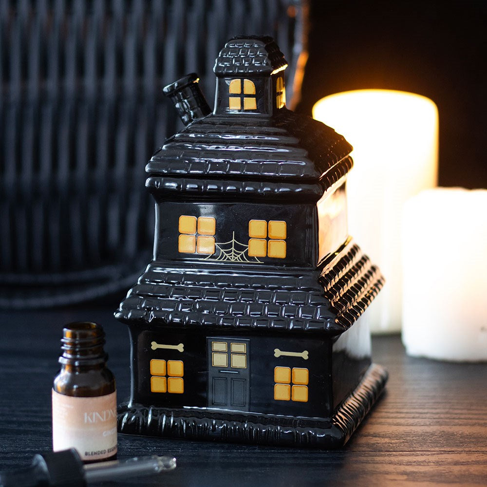 Black Haunted House Wax Melt Burner