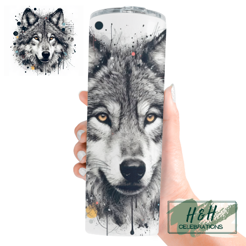 Black & White Drip 20oz Skinny Tumbler