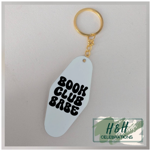 Book Club Babe Motel/Hotel Keyring