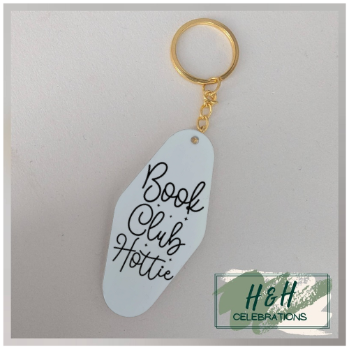 Book Club Hottie Motel/Hotel Keyring