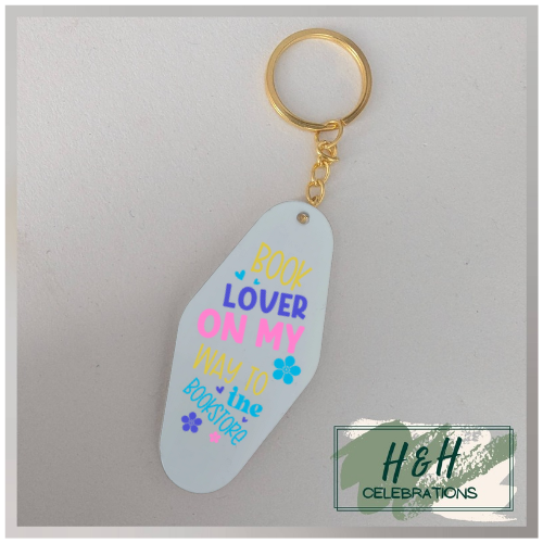 Book Love On My Way To The Bookstore Motel/Hotel Keyring