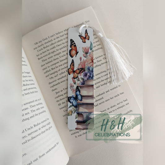 Butterflies On Books Bookmark