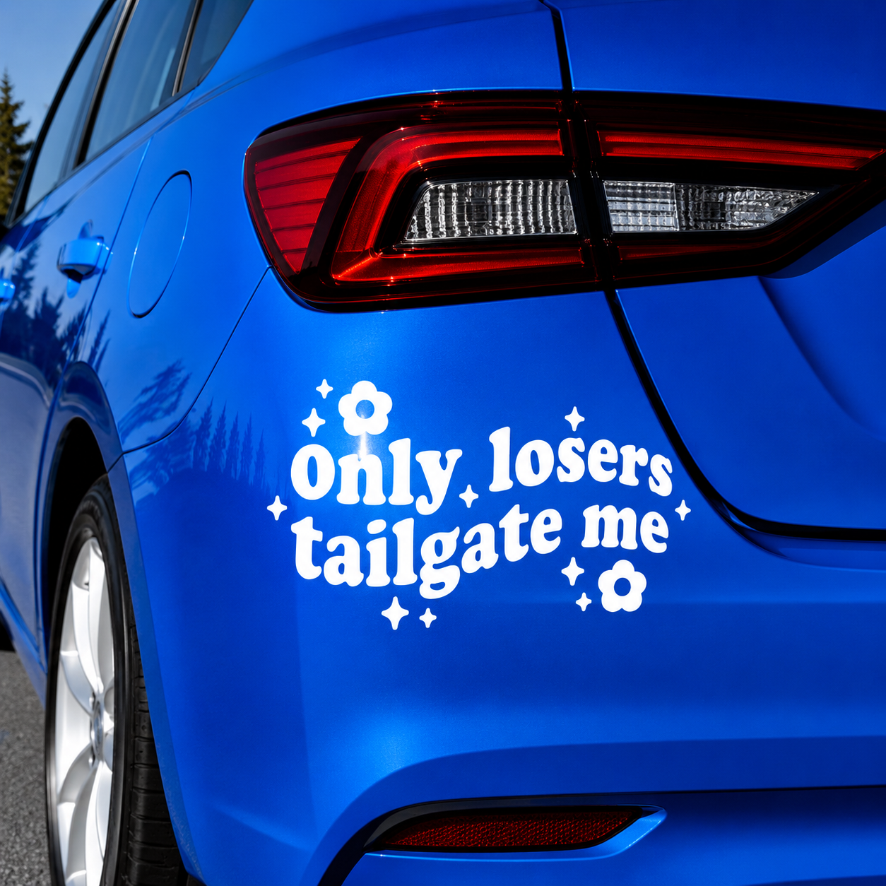 Only Losers Tailgate Me Car Decal Sticker