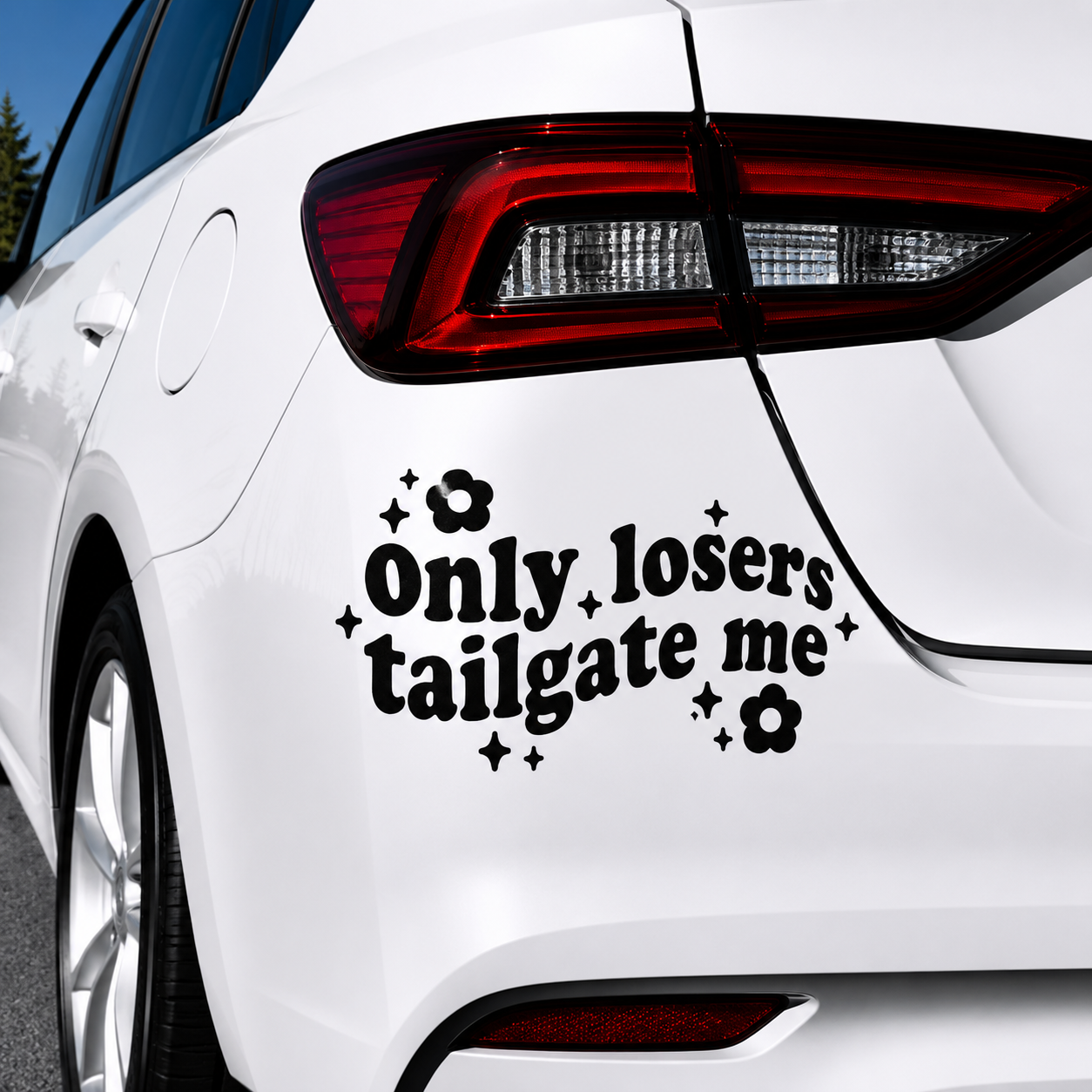 Only Losers Tailgate Me Car Decal Sticker