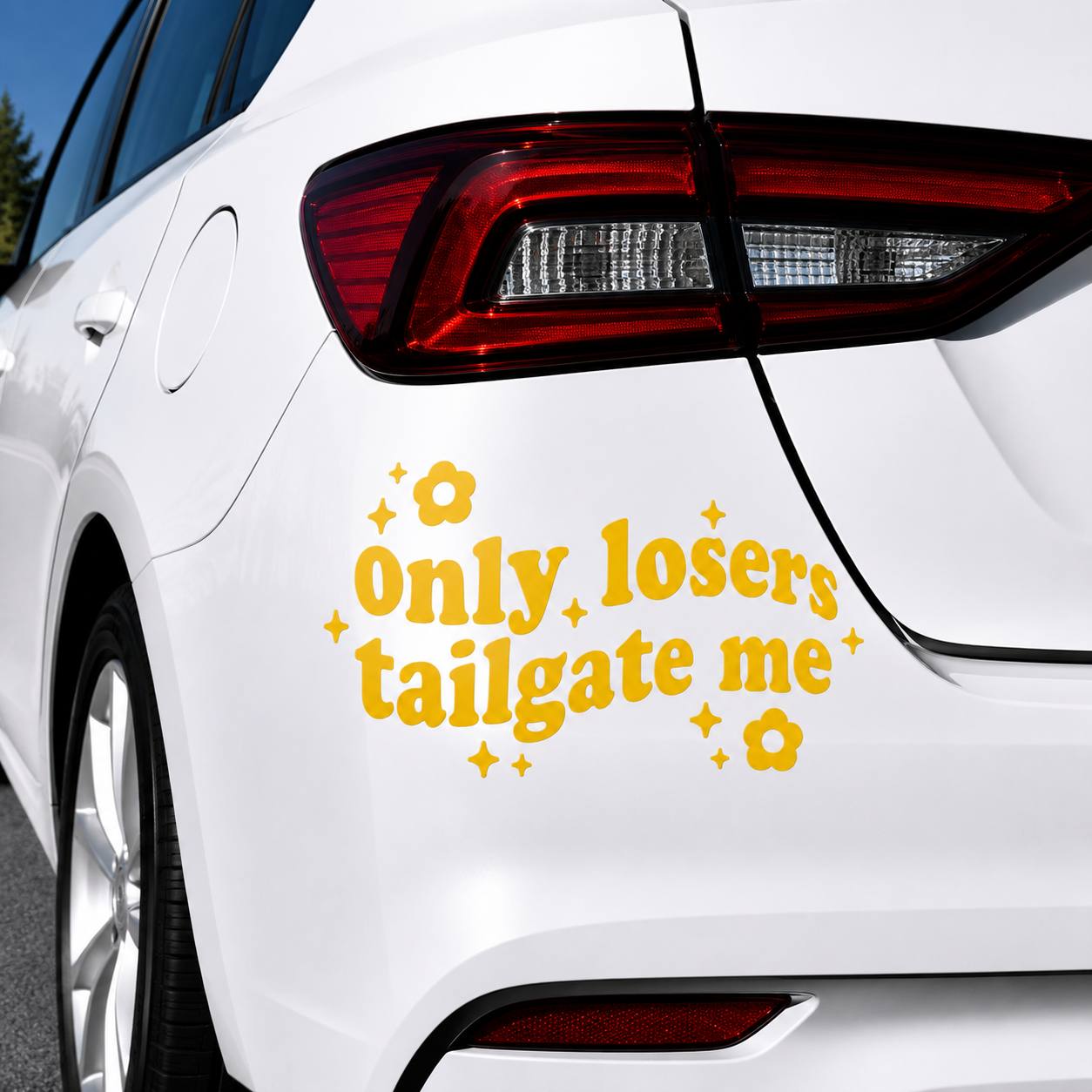 Only Losers Tailgate Me Car Decal Sticker