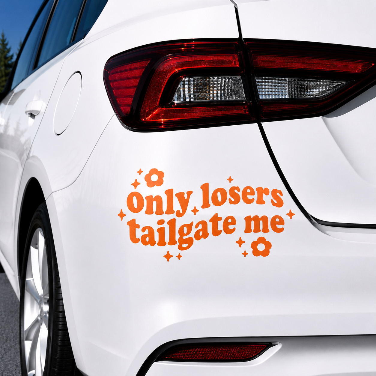 Only Losers Tailgate Me Car Decal Sticker