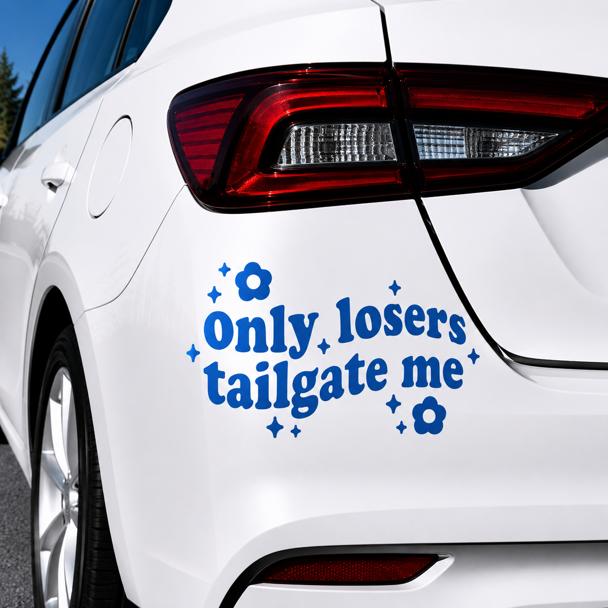 Only Losers Tailgate Me Car Decal Sticker