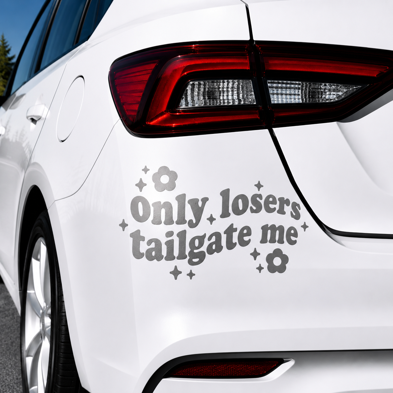 Only Losers Tailgate Me Car Decal Sticker