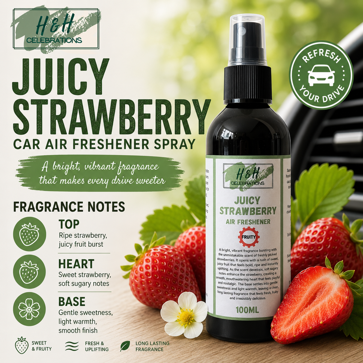 Juicy Strawberry Air Freshener Spray 100ml