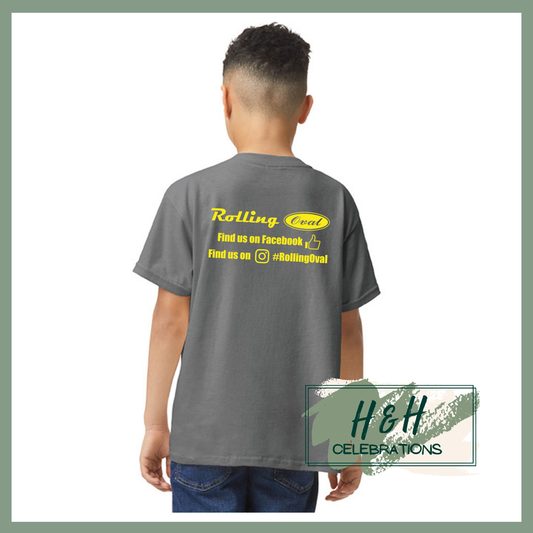 Rolling Oval T-Shirt For Kids - Charcoal