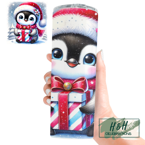 Christmas Penguin 20oz Skinny Tumbler