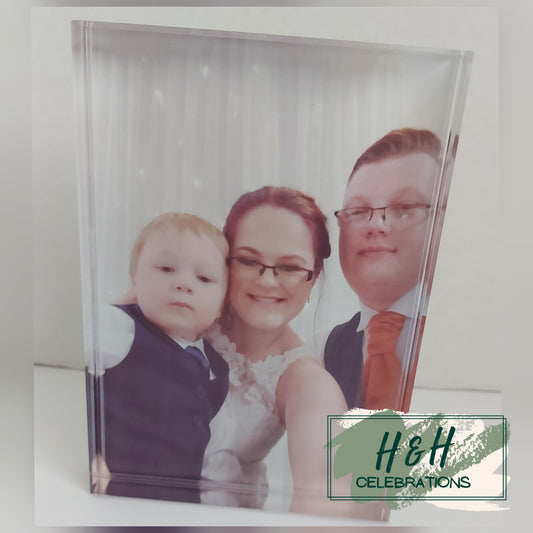 Add Your Own Image Personalised Crystal Glass Photo Block