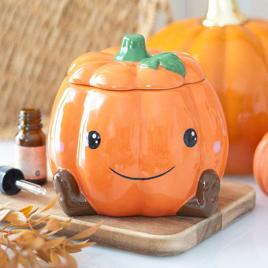 Cute Smiling Pumpkin Wax Melt Burner