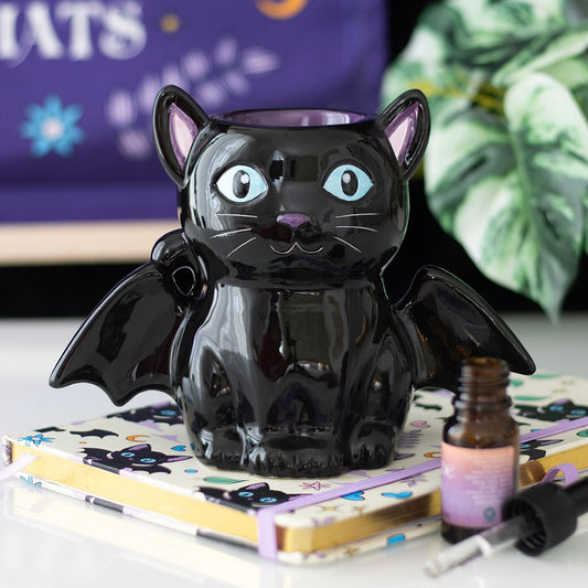 Cute & Creepy Bat Cat Wax Melt Burner