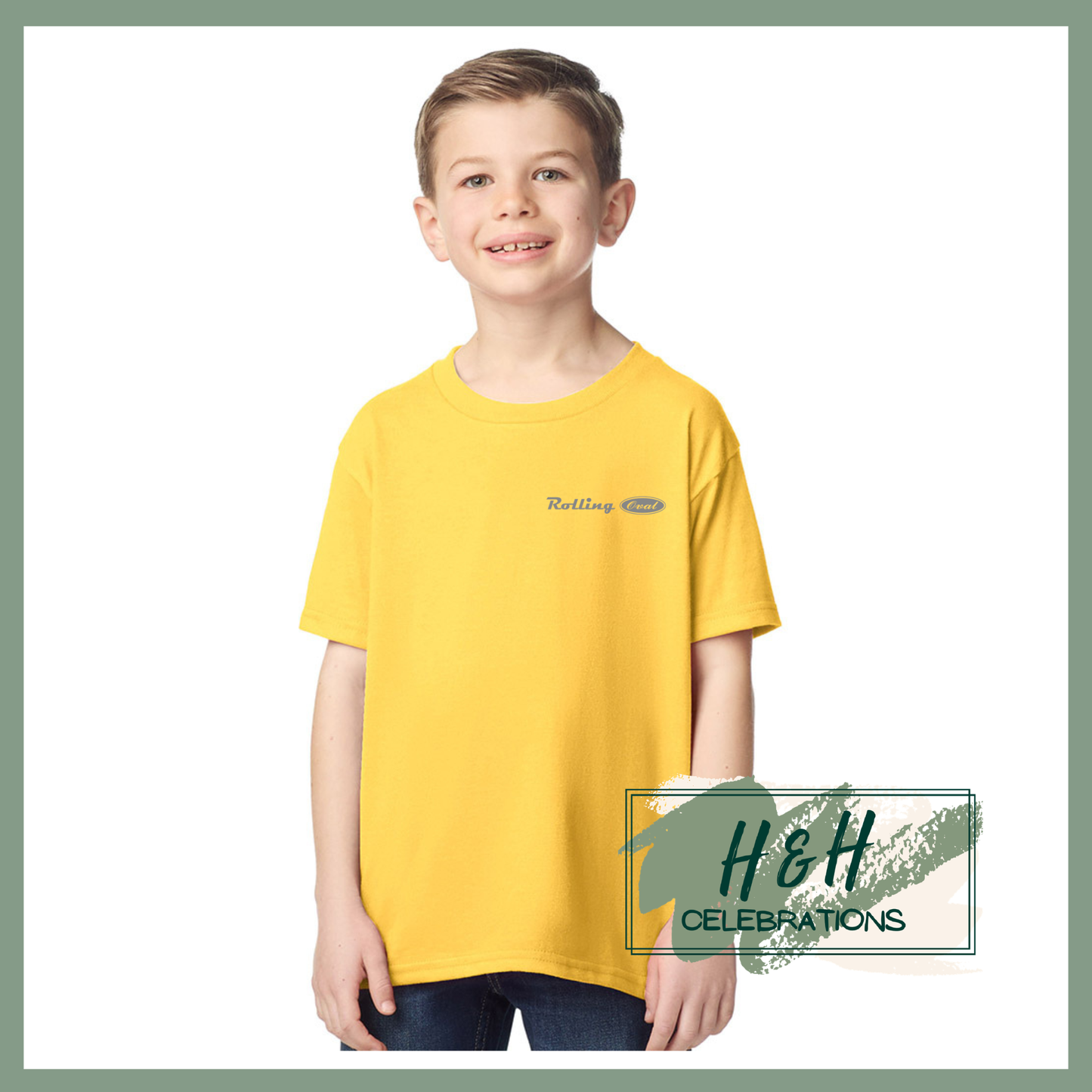 Rolling Oval T-Shirt For Kids - Daisy