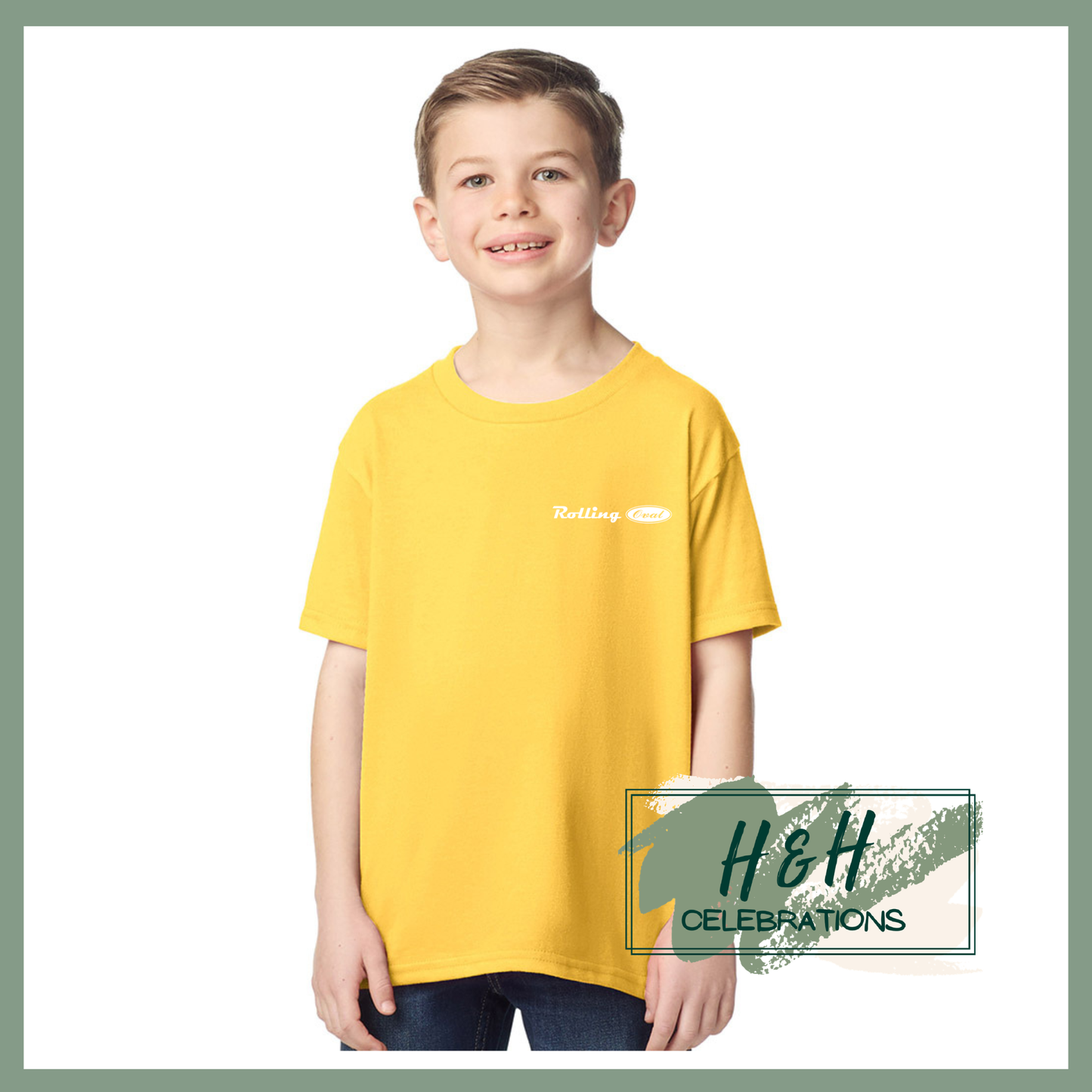 Rolling Oval T-Shirt For Kids - Daisy