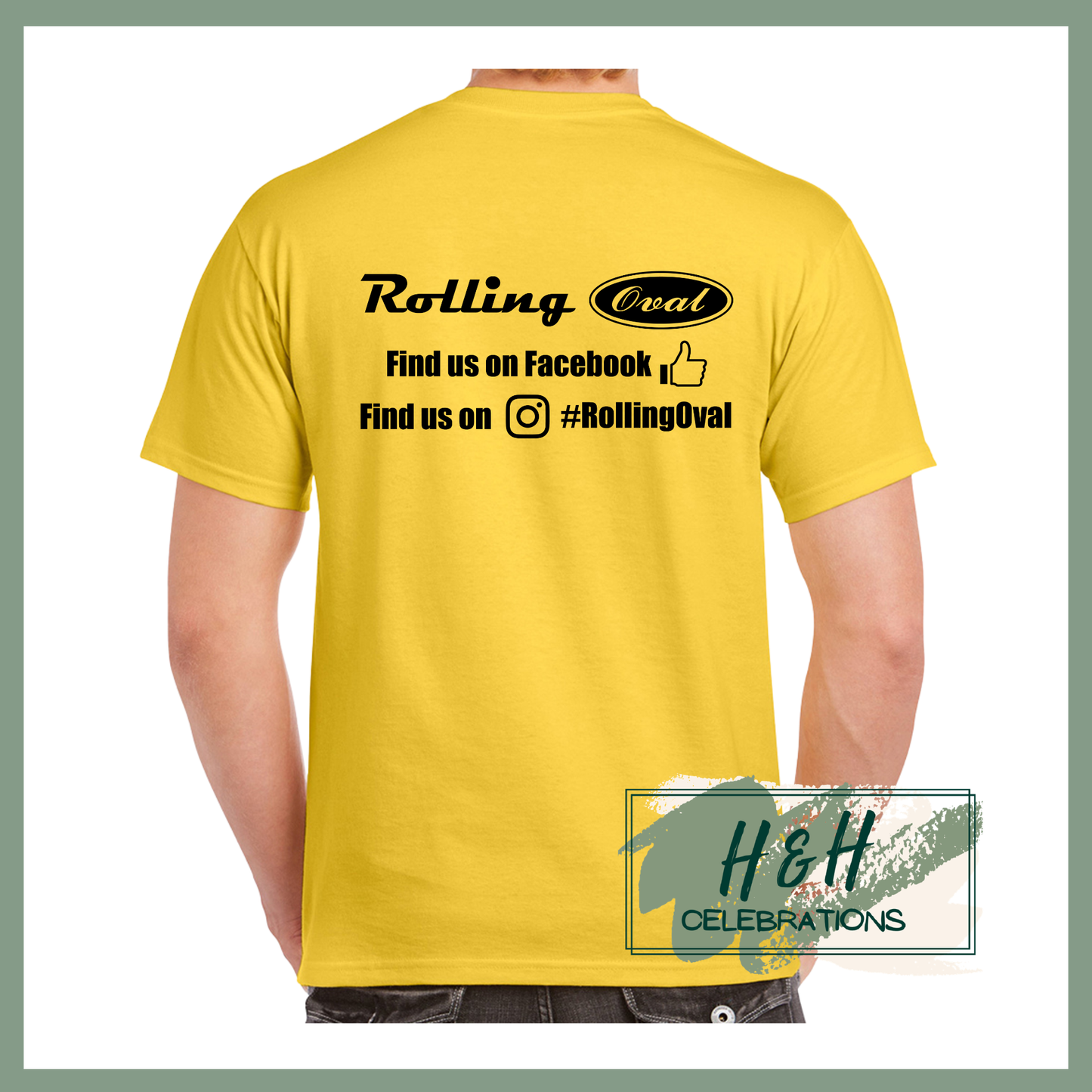 Rolling Oval T-Shirt For Adults - Daisy