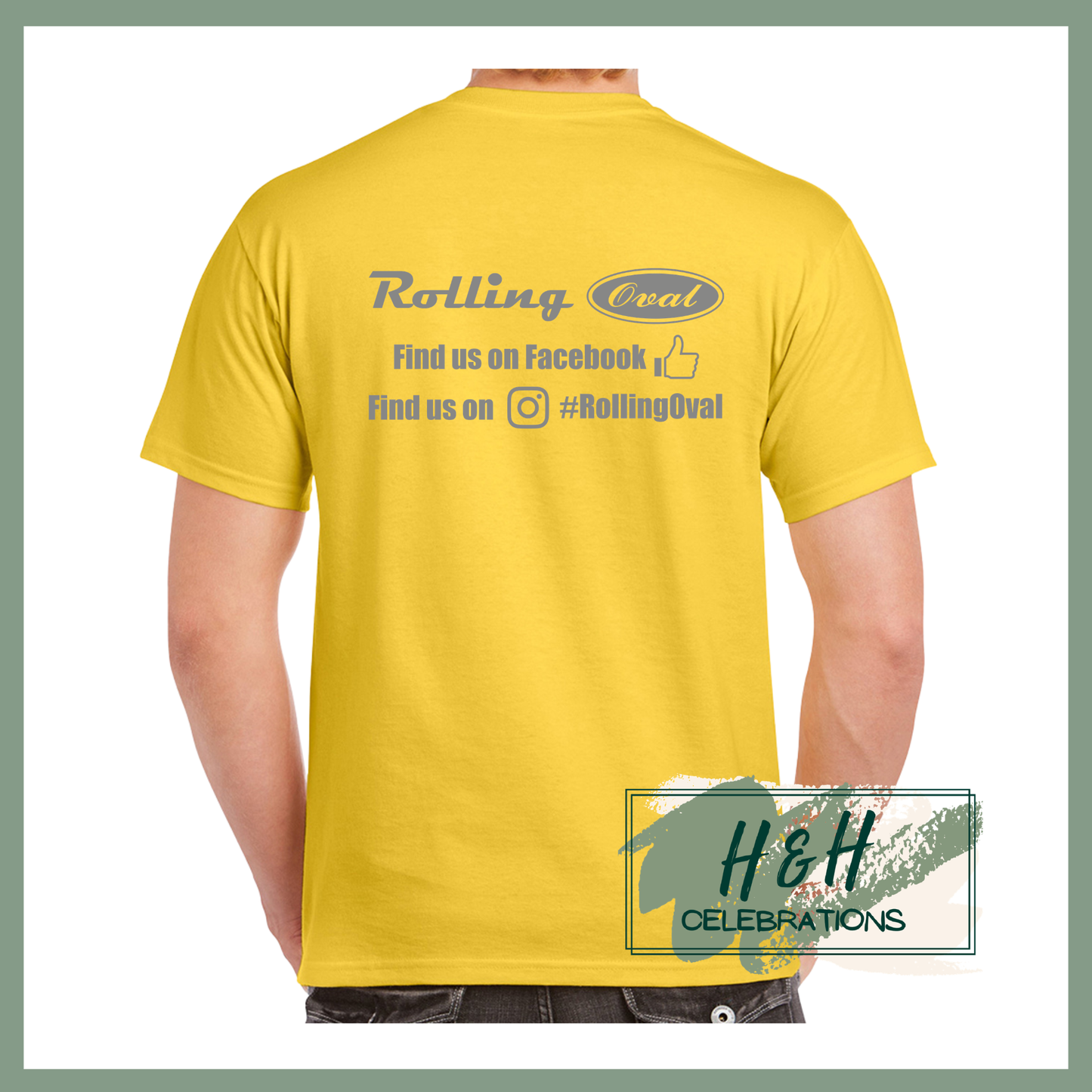 Rolling Oval T-Shirt For Adults - Daisy