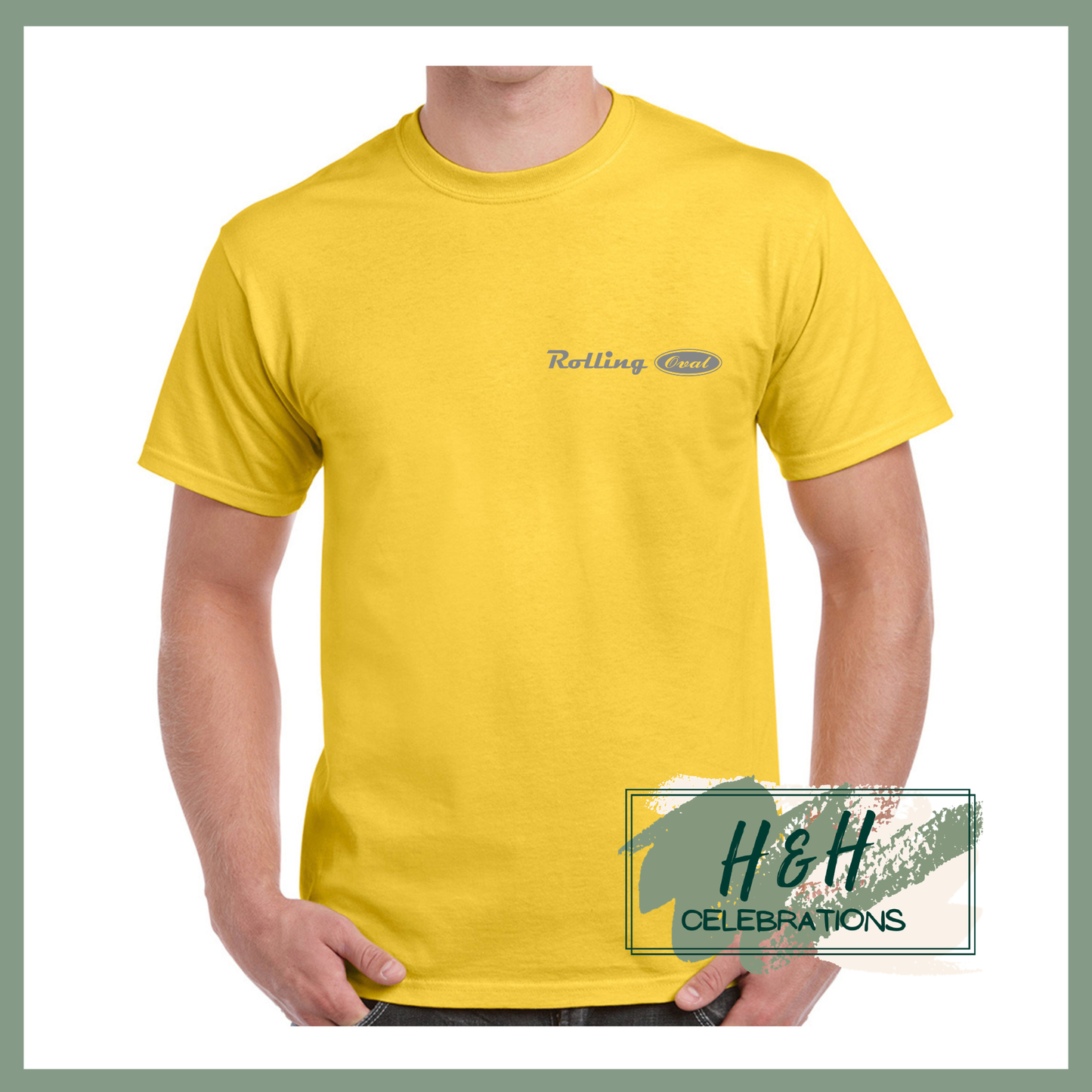 Rolling Oval T-Shirt For Adults - Daisy
