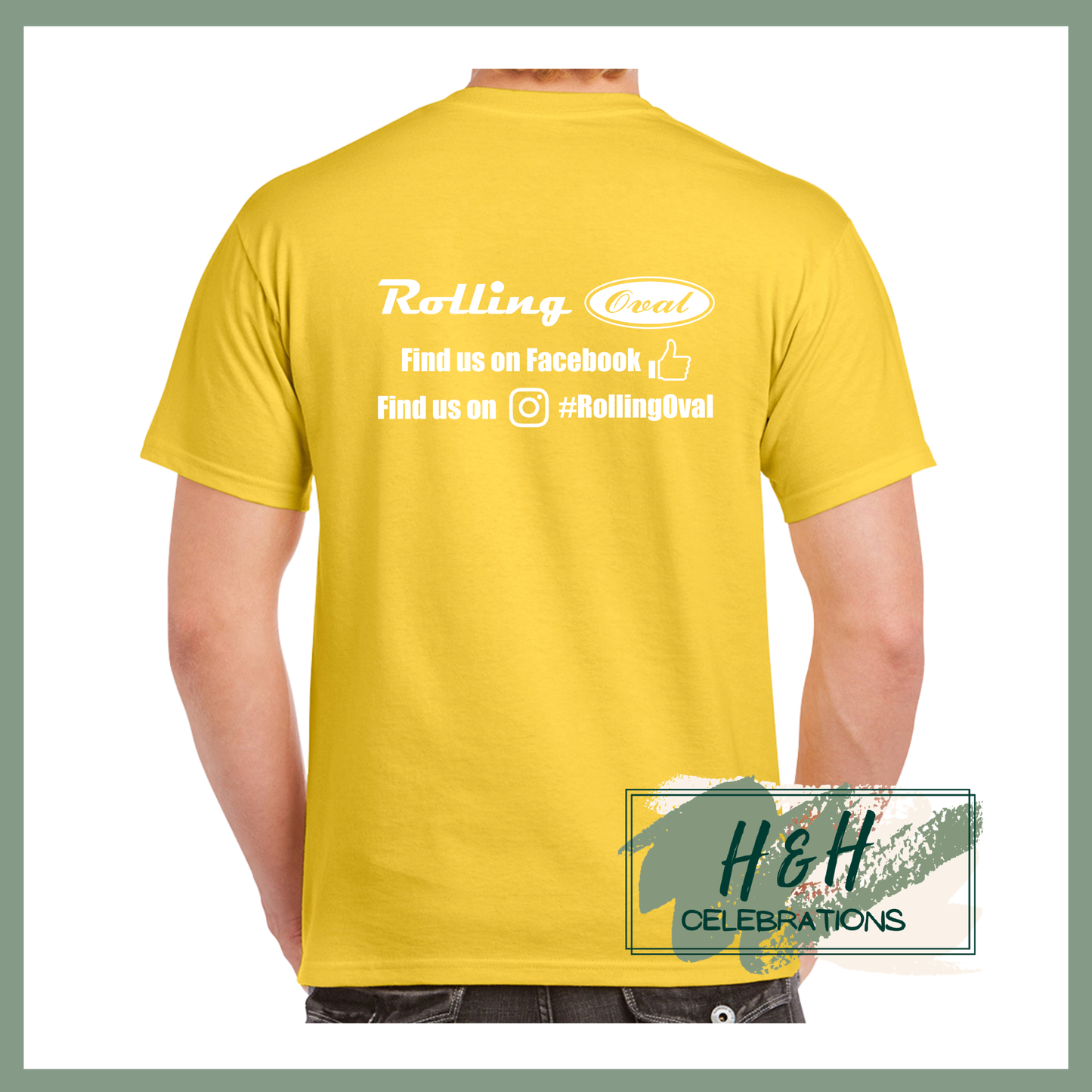 Rolling Oval T-Shirt For Adults - Daisy