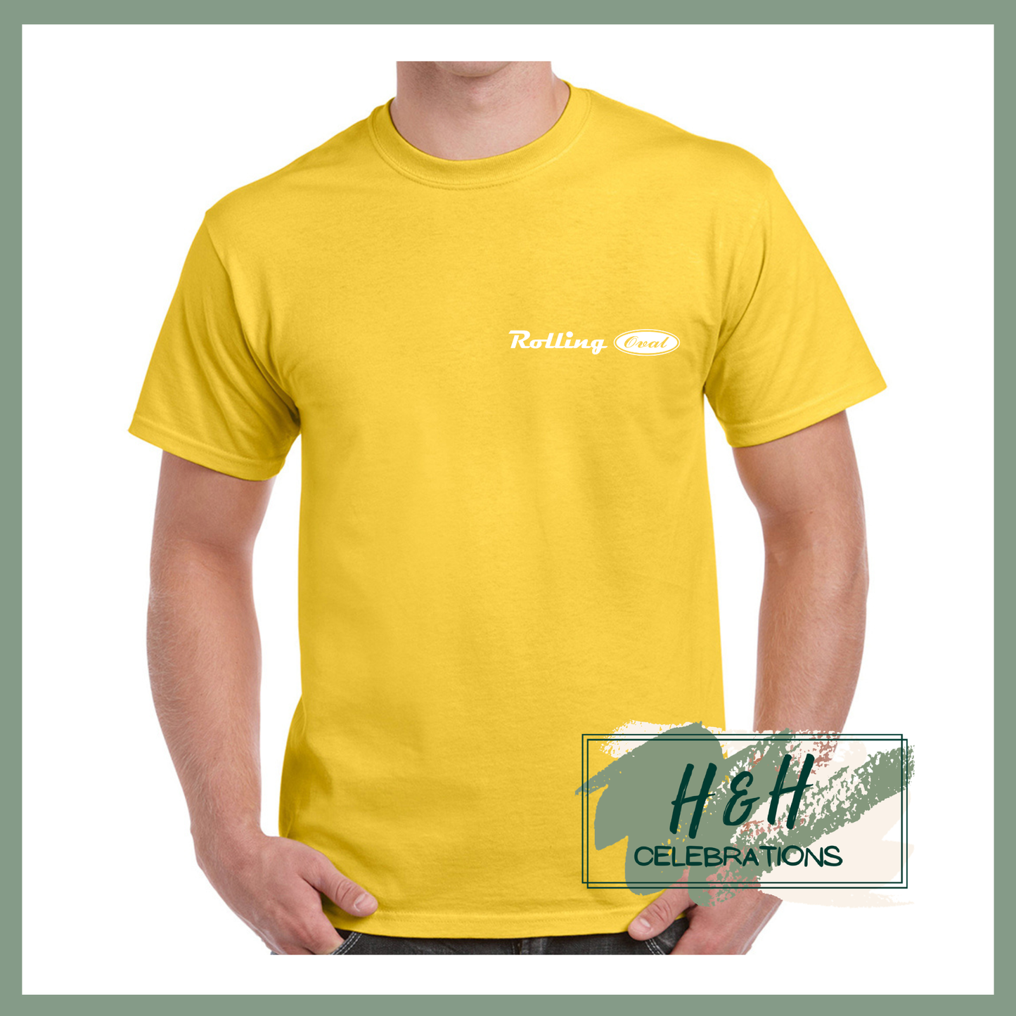 Rolling Oval T-Shirt For Adults - Daisy