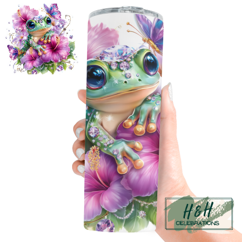Floral Frog 20oz Skinny Tumbler