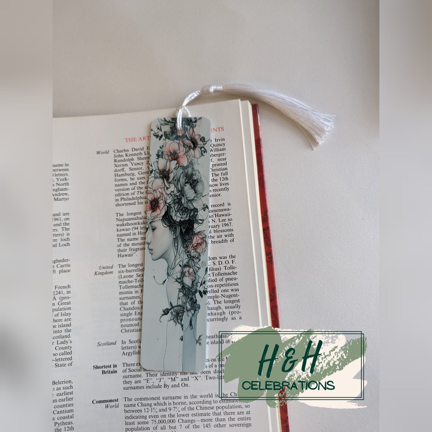 Floral Lady Bookmark