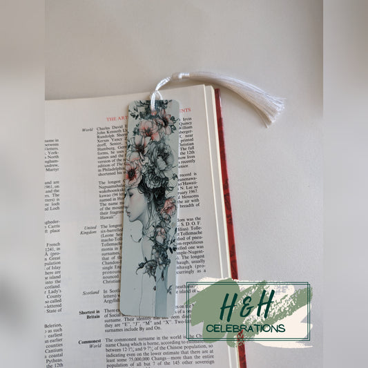 Floral Lady Bookmark