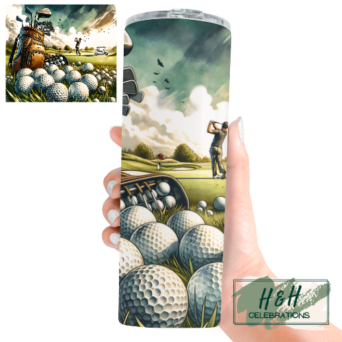 Golf Wrap 20oz Skinny Tumbler
