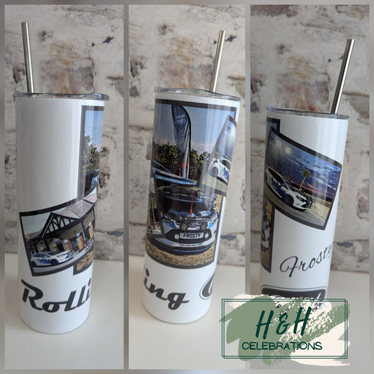 Rolling Oval Personalised 20oz Skinny Tumbler